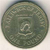 (№1984km61) Монета Джерси 1984 год 1 Pound (Приход Сент-Брелад)