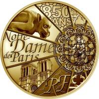 (№2013km2127) Монета Франция 2013 год 5,000 Euro (НОТР-ДАМ ДЕ ПАРИ)