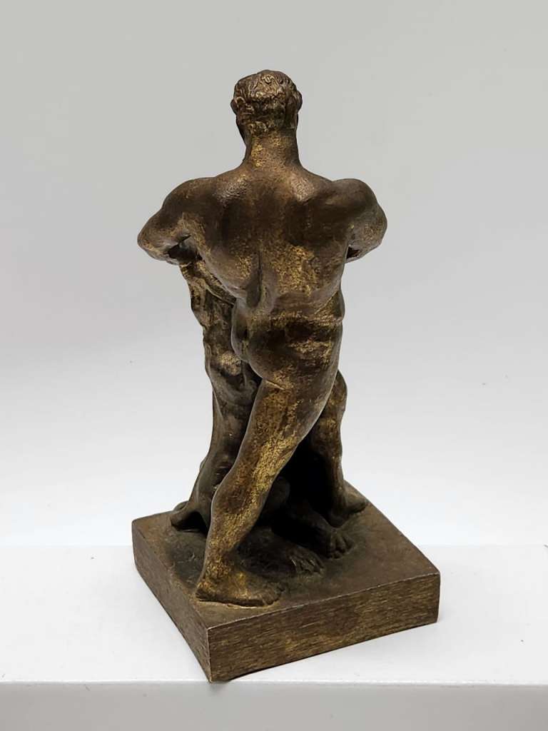 Статуэтка Самсон силумин СССР высота 16 см