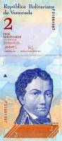 2007 Банкнота Венесуэла 2007 год 2 боливара Франсиско Миранда   UNC