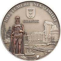 (2010) Монета Острова Кука 2010 год 5 долларов "Гданьск"   UNC
