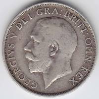 (1911) Монета Великобритания 1911 год 1 шиллинг "Георг V"  Серебро Ag 925  XF