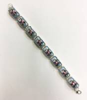 Браслет "Финифть", серебрение (сост. на фото)