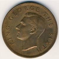 (1951) Монета Новая Зеландия 1951 год 1 пенни ""  Бронза  UNC
