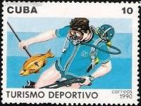 (1990-047) Марка Куба "Подводная охота"    Спортивный туризм III Θ