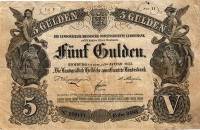 (№1855P-S291) Банкнота Германия 1855 год "5 Gulden"