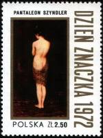 (1972-051) Марка Польша "Девушка принимает ванну"    Живопись Польши II Θ