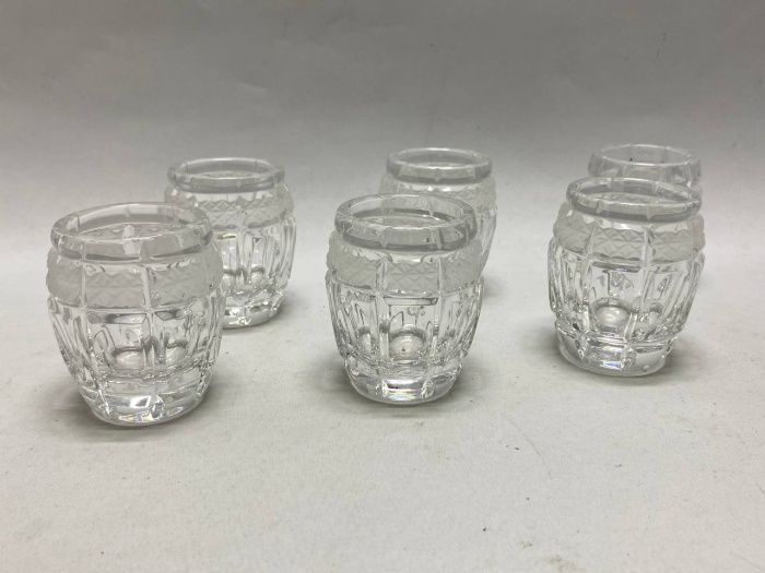 Стопки бочонки хрусталь СССР, 6 шт