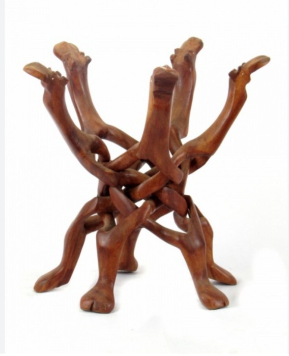 Резное подстолье Верблюды ножки для столика газетница