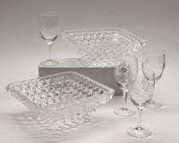 Конфетница салатник и 4 бокала хрусталь СССР