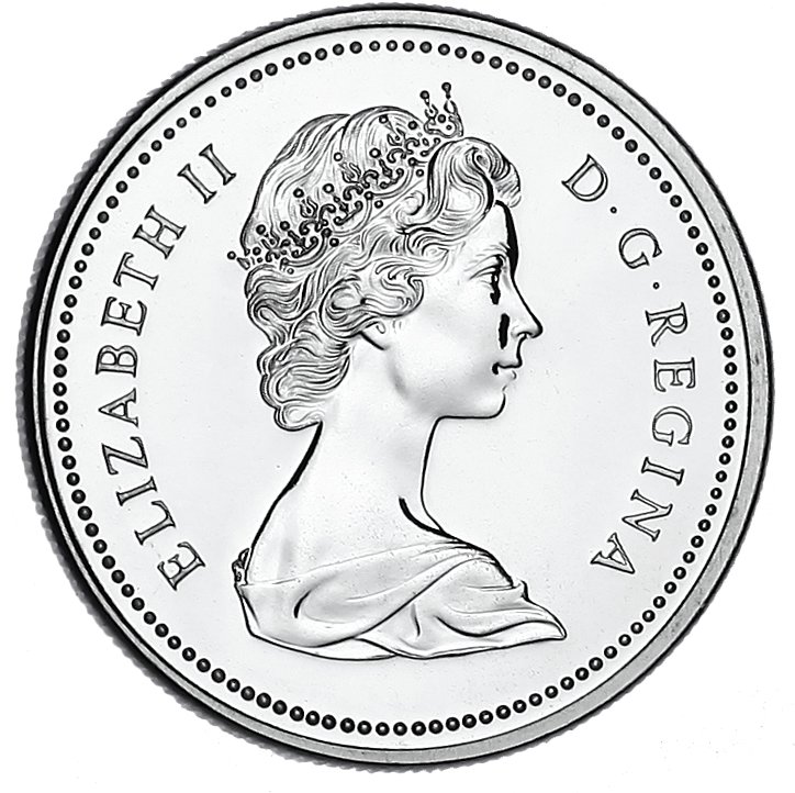 (1935) Монета Канада 1976 год 1 доллар   Биметалл (Серебро - Ниобиум)  UNC