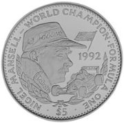 () Монета Либерия 1992 год 5 долларов ""   AU