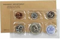 (1955, 5 м. в бумажном конверте) Набор США 1955 год  Годовой набор  PROOF