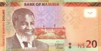 (№2015P-17) Банкнота Намибия 2015 год "20 Namibia Dollars"