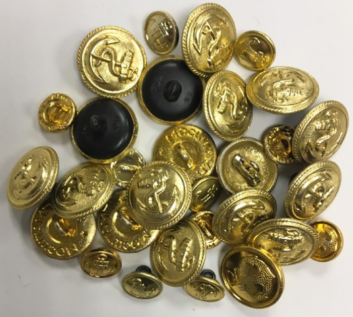 Пуговицы латунные (сост. на фото)