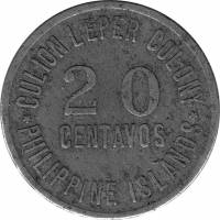 (№1913km11 (Чеканки Лепрозорий)) Монета Филиппины 1913 год 20 Centavos (Чеканки Лепрозорий)