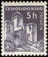 (1960-010) Марка Чехословакия "Тренчинский замок"   Замки и усадьбы (Стандартный выпуск) II O