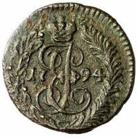 (1794, ЕМ) Монета Россия-Финдяндия 1794 год 1/4 копейки   Полушка Медь  XF