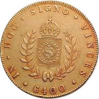 (№1832km387.1) Монета Бразилия 1832 год 6,400 Reacute;is