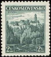 (1936-86) Марка Чехословакия "Замок Звиков"    Ланшафты III Θ