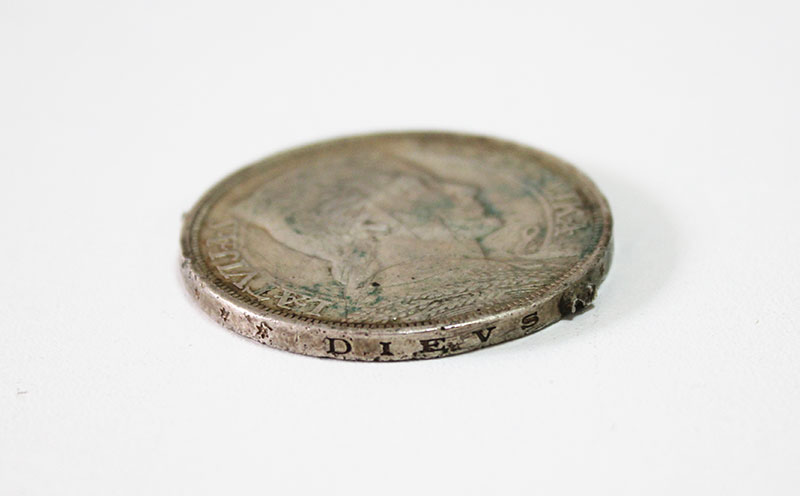 Монета Латвии 5 лат 1931 года, серебро (состояние F, см.фото)