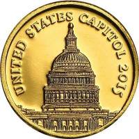 () Монета Республика Конго 2015 год 100 франков КФА ""  Биметалл (Платина - Золото)  UNC