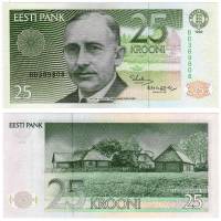 (1992) Банкнота Эстония 1992 год 25 крон "Антон Хансен Таммсааре"   UNC