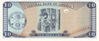 Банкнота Либерия 2008 год 10 долларов Джозеф Дженкинс Робертс   UNC