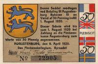 (№1920) Банкнота Германия 1920 год "50 Pfennig"