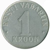(1993) Монета Эстония 1993 год 1 крона   Медь-Никель  XF