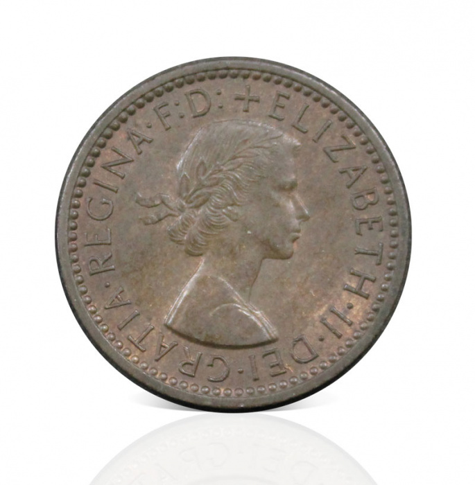 (1955) Монета Великобритания 1955 год 1 фартинг &quot;Крапивник&quot;  Бронза  XF