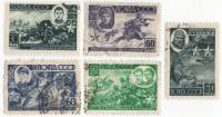 1944-46-50 Серия Набор марок 5 шт СССР  Герои Отечественной войны II Θ