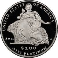 (2004w) Монета США 2004 год 100 долларов    PROOF