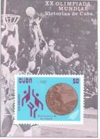 (1973-008) Блок марок  Куба "Баскетбол муж. (Бронза)"    Награды Кубы на ХХ ОИ III O