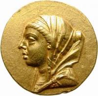 (№1970) Монета Древняя Греция 1970 год 1 Stater (Laodike жена Митридата IV в)