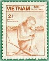 (1984-152) Марка Вьетнам "Макак-крабоед"    Флора и фауна III Θ