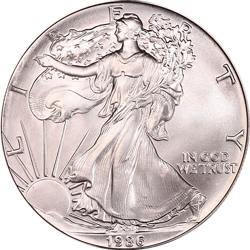 (2006w) Монета США 2006 год 1 доллар &quot;Шагающая Свобода&quot;  Серебро Ag 999  UNC