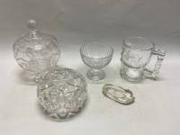 Посуда декоративная 5 предметов стекло конфетницы, пепельница и кружка