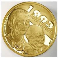 (№2007km409) Монета Южная Африка 2007 год 25 Rand (Нельсон Мандела и де клерк)