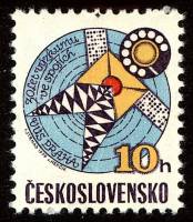 (1979-020) Марка Чехословакия "Абстракция"    30 лет телекоммуникационным исследованиям III O