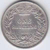 (1879) Монета Великобритания 1879 год 1 шиллинг "Королева Виктория"  Серебро Ag 925  VF