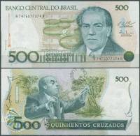 1986 Банкнота Бразилия 1986 год 500 крузадо Эйтор Вила-Лобос   UNC