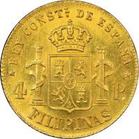 (№1880km151) Монета Филиппины 1880 год 4 Pesos