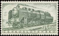 (1956-043) Марка Чехословакия "Локомотив 534.0"    Локомотивы III O