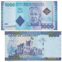 (,) Банкнота Танзания 2011 год 1 000 шиллингов "Джулиус Ньерере"   UNC