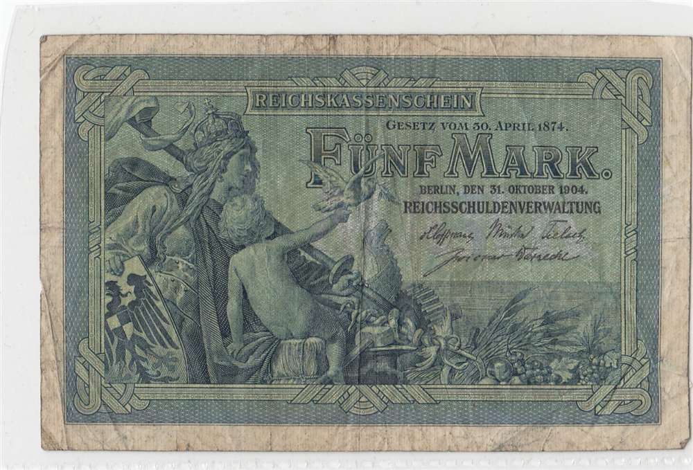 5 марок 1904 год Германия