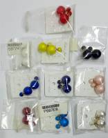 Набор бижутерии, серьги-пусеты Диор шарики 2,5 см., 10 шт., новые