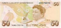 () Банкнота Турция 2009 год 50  ""   UNC