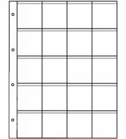 Листы в альбом Grande, на 20 ячеек для монет в холдерах, 10шт. Россия, #2431021