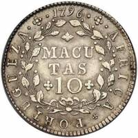 (№1796km36) Монета Ангола 1796 год 10 Macutas